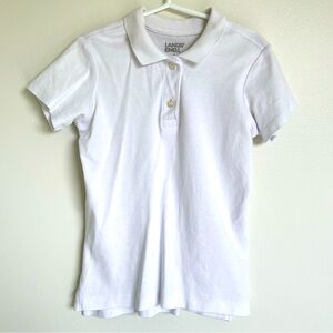 Lands End School Uniform White Polo